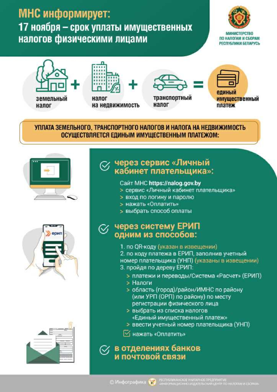 Міністэрства па падатках і зборах Рэспублікі Беларусь інфармуе