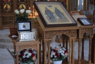 Каўчэг з часціцай мошчаў прападобнай Еўфрасінні Маскоўскай знаходзіцца ў Глыбокім